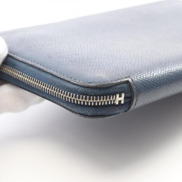 HERMES Navy Leather Wallet - Picture 8 of 11